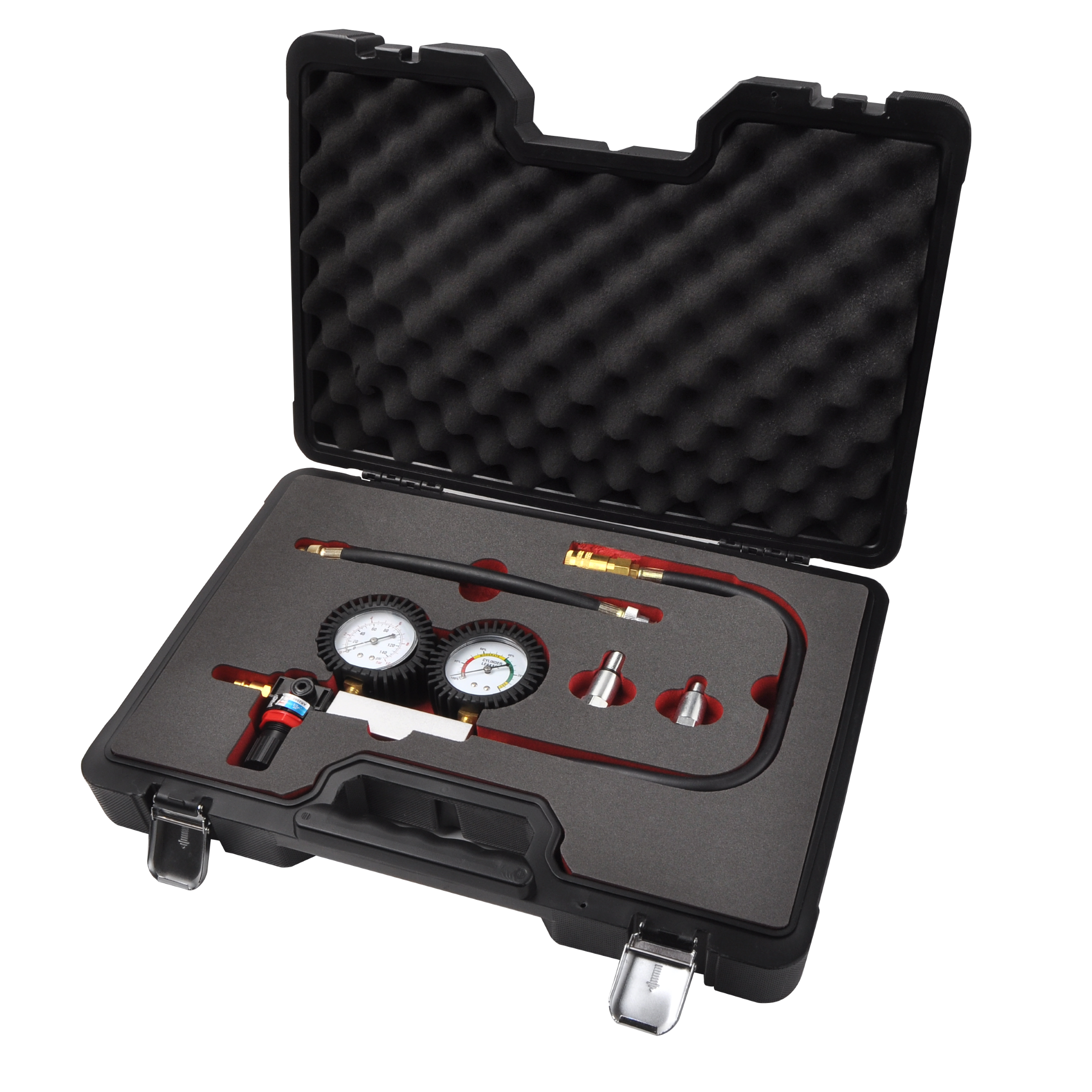 Benzīna dzinēja cilindra noplūdes testeris - dubultais mērinstruments